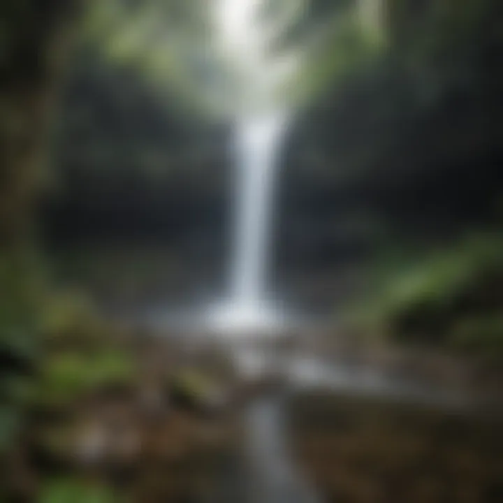 Majestic Waterfall in El Yunque National Forest, Puerto Rico