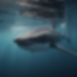 Majestic whale shark swimming gracefully in the ocean