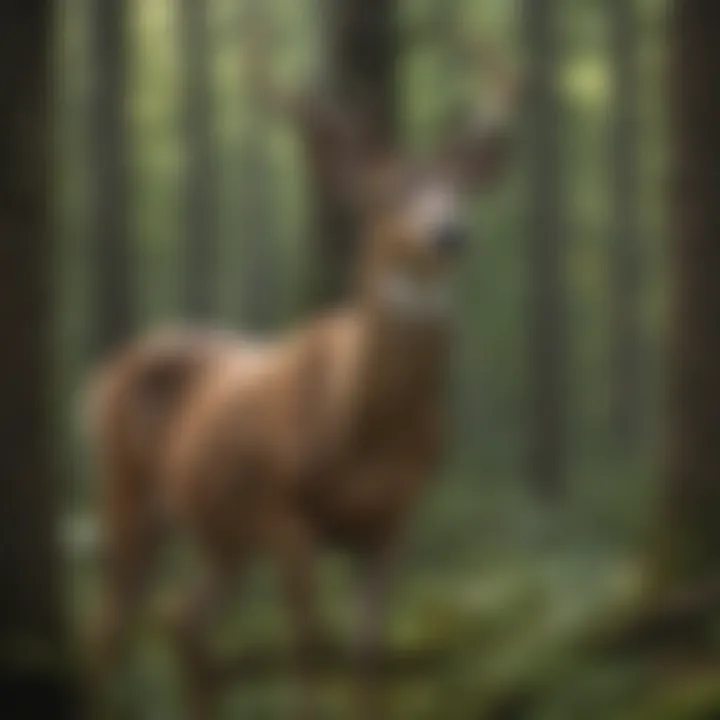 Majestic White-tailed Deer in Pennsylvania Forest