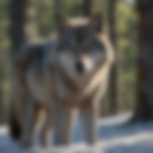 Majestic Wolf in Boreal Forest