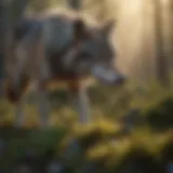 Majestic wolf in natural habitat