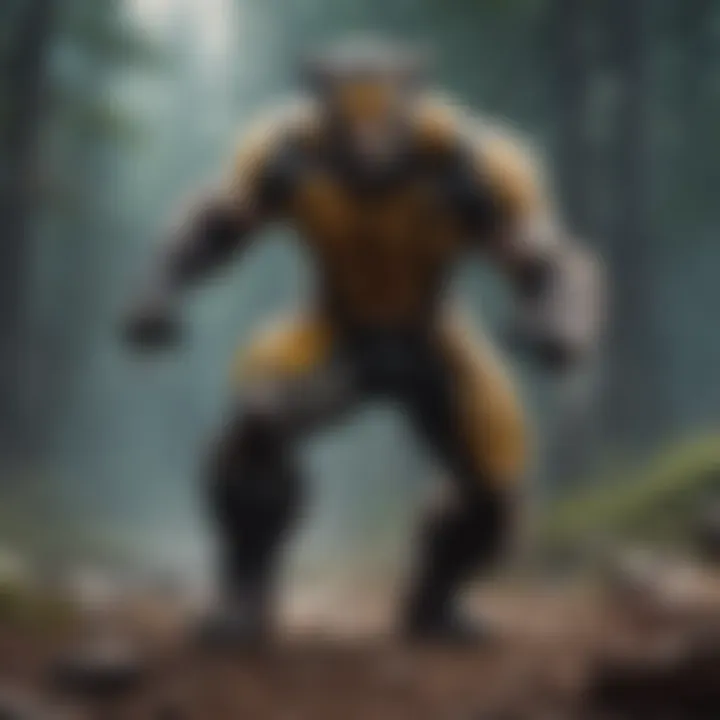 A wolverine captured in a majestic pose