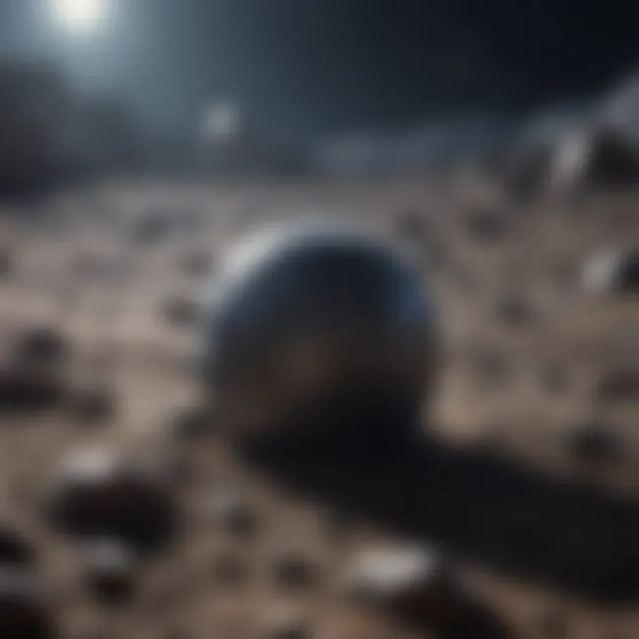 A view of Earth from the moon's surface