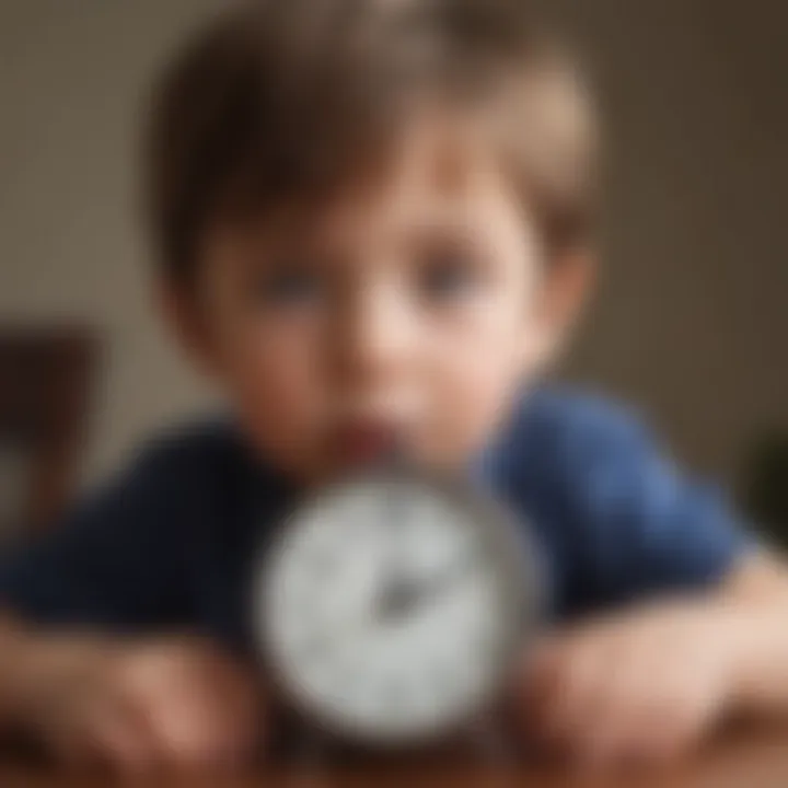 Illustration showing a child adjusting their daily routine to manage the effects of daylight savings time