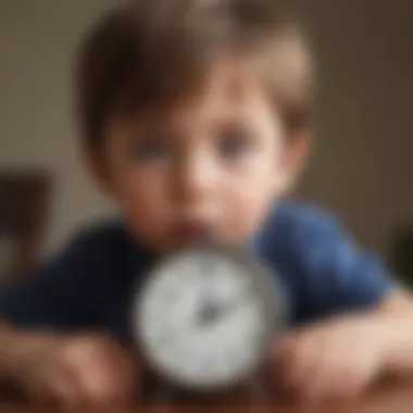 Daily Routine Adjustments Illustration showing a child adjusting their daily routine to manage the effects of daylight savings time