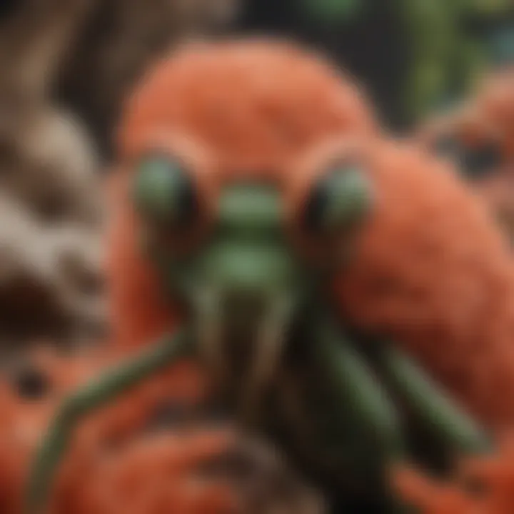 Mantis Marine Creature Camouflaged in Coral