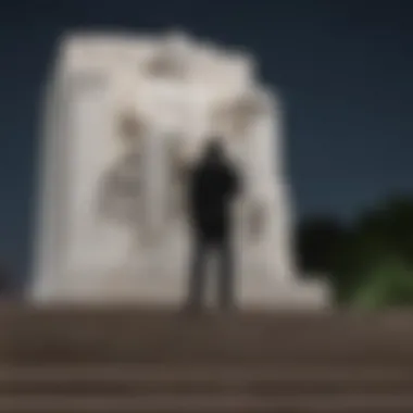 Martin Luther King Jr. standing in front of the Lincoln Memorial during his 'I Have a Dream' speech