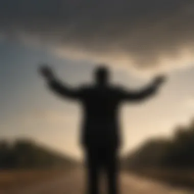 Embracing Hope and Equality Silhouette of Martin Luther King Jr. with Outstretched Arms