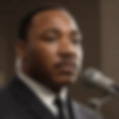 Martin Luther King Jr. delivering powerful speech