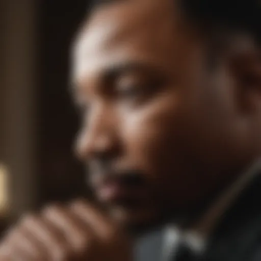 Portrait of Martin Luther King Jr. in Thoughtful Contemplation