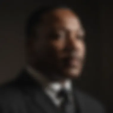 Silhouette of Martin Luther King Jr. Speaking