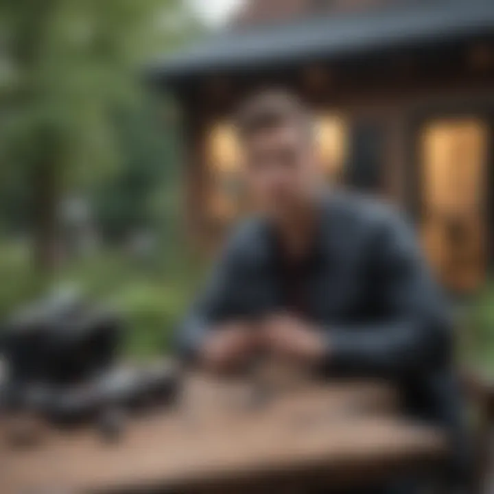 Student showcasing Matt and Nat products in a campus setting