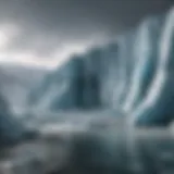 Surreal depiction of melting glaciers
