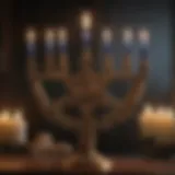 Symbolic Menorah representing the Eight Days of Chanukah