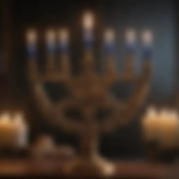 Symbolic Menorah representing the Eight Days of Chanukah