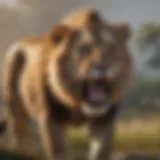 Majestic Lion Roaring in the Wild