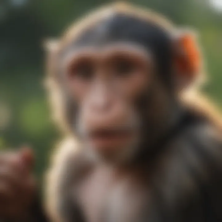 Monkey displaying intricate social behavior
