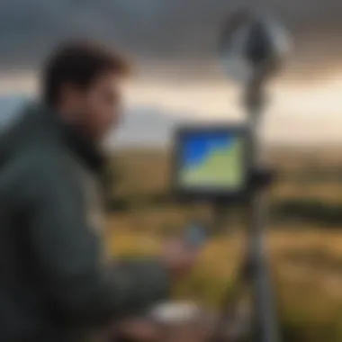 Analytical Insights at Meteorology Stations Meteorologist Analyzing Data at Weather Station