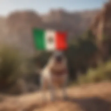 Mexican flag waving proudly in celebration of Cinco de Mayo