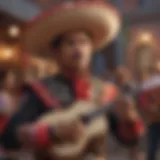 Mexican Mariachi band performing during Cinco de Mayo celebration