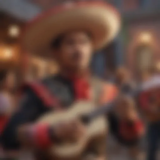 Mexican Mariachi band performing during Cinco de Mayo celebration