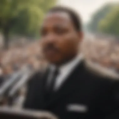 Martin Luther King Jr. Addressing the Crowd