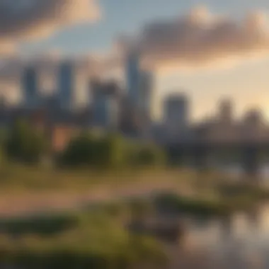 Illustration showcasing modern Minnesota skyline