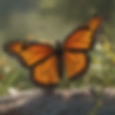 Monarch Butterflies Gathering for Migration