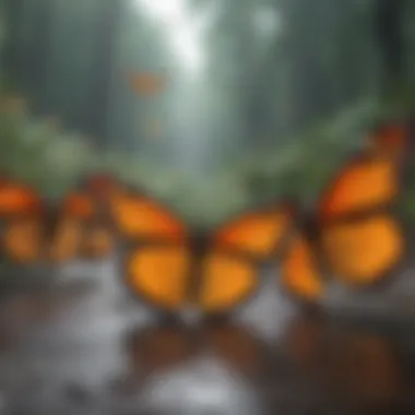 Arriving at Final Destination Monarch Butterflies Reaching Final Destination