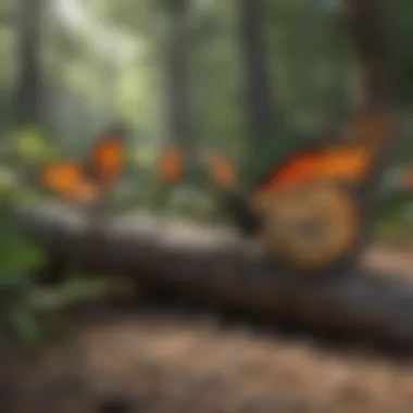Resting Along the Journey Monarch Butterflies Resting During Long Journey