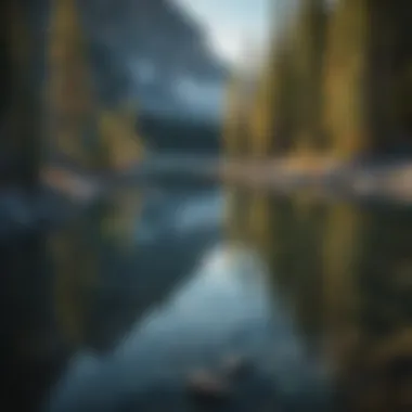 Nature's Mirror Crystal-clear glacial lake reflecting Montana's pristine wilderness