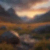 Sunset over the Rocky Mountains