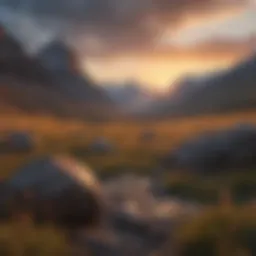 Sunset over the Rocky Mountains