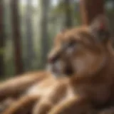 Majestic mountain lion resting in the wilderness