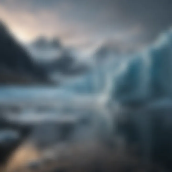 Majestic glacier landscape showcasing the raw beauty of polar regions