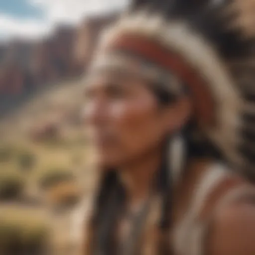 Illustration of Native American tribes in Wyoming