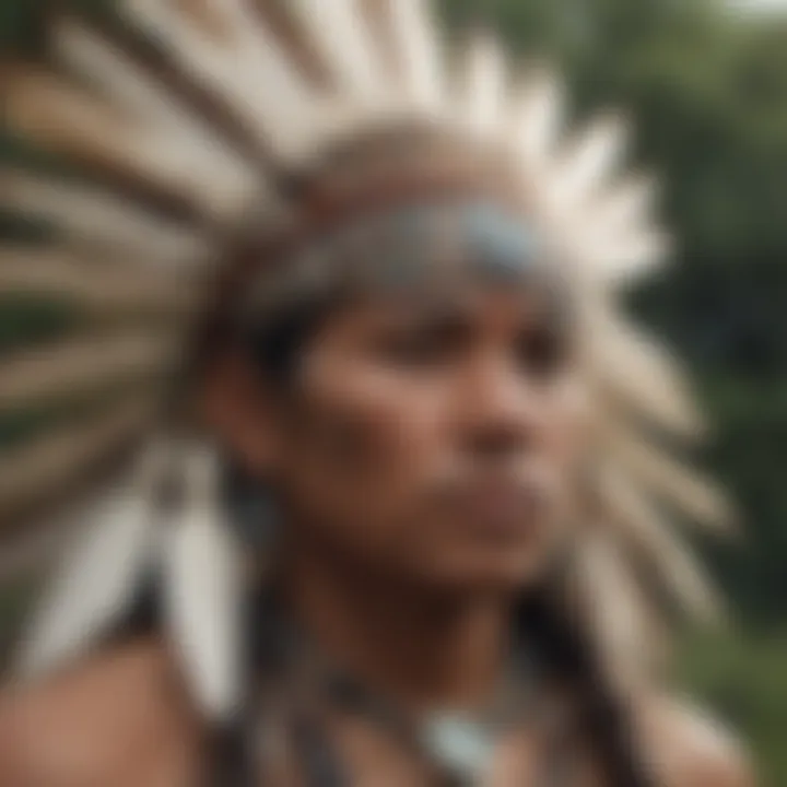 Artistic representation of Native American cultural symbols