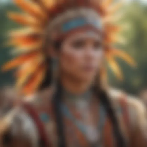 A vibrant powwow celebration in Texas showcasing traditional dance and attire.