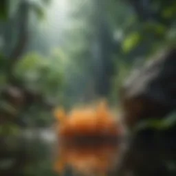 Illustration of natural materials used in water filtration