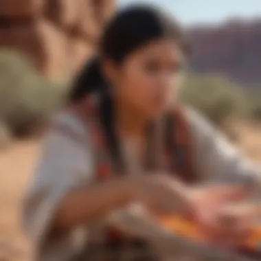 Navajo textile weaving mastery