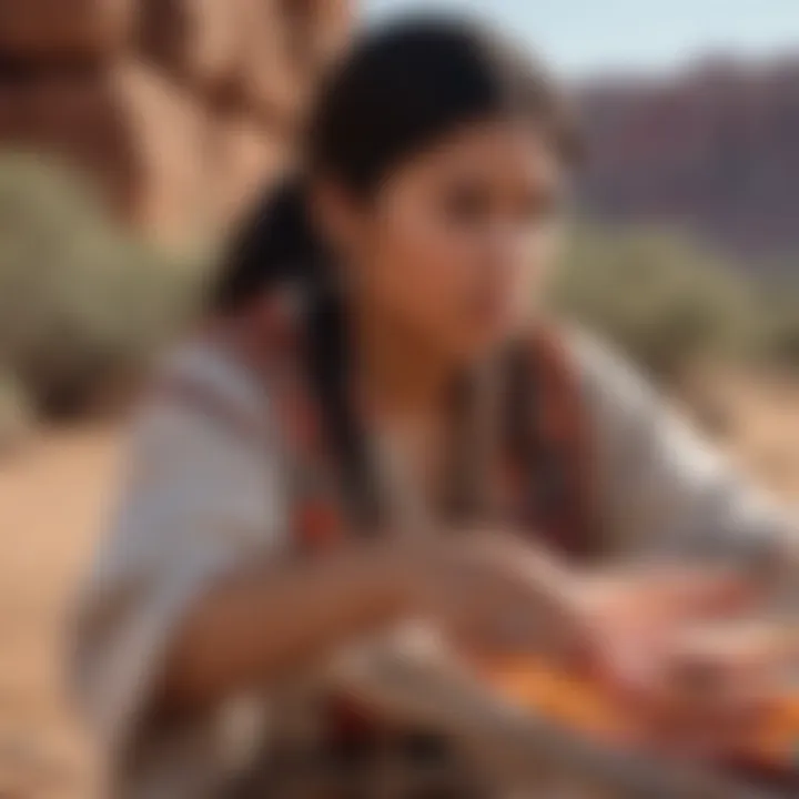 Navajo textile weaving mastery