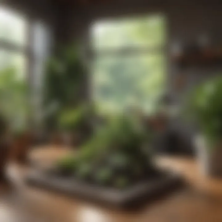 Creating a Sustainable Home Environment An eco-friendly home filled with plants and sustainable decor, promoting a nature-connected lifestyle.