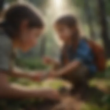 Nurturing Young Environmental Stewards Children engaged in a nature-based activity, learning about sustainability and the environment.