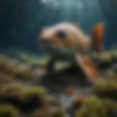 An intricate underwater scene showcasing diverse marine life in Norwegian waters.
