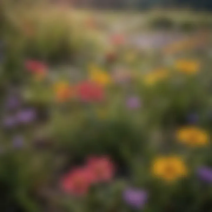 A vibrant array of colorful wildflowers found in a Norwegian meadow.