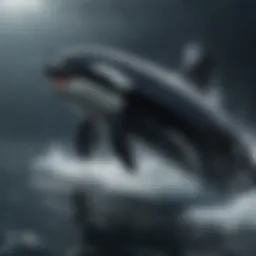 Majestic Orca Hunting in Deep Seas