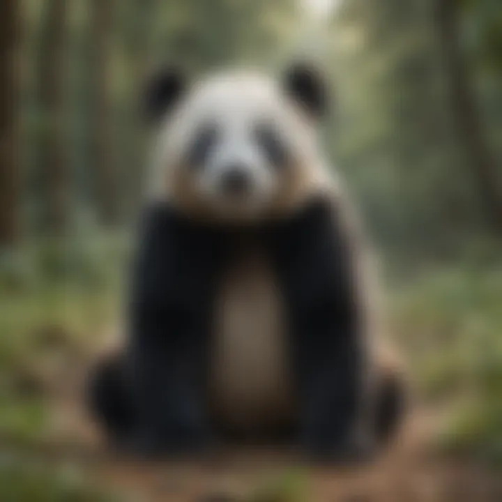 WWF team members conducting field research on panda populations.