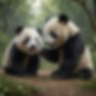 Playful Giant Panda Cubs Giant panda cubs playing together