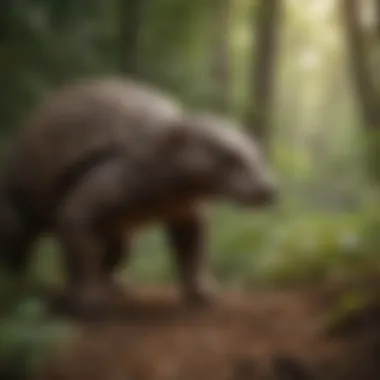 Pangolin Roaming Through Dense Foliage