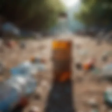A visual representation of plastic waste in a natural setting, illustrating the environmental impact.
